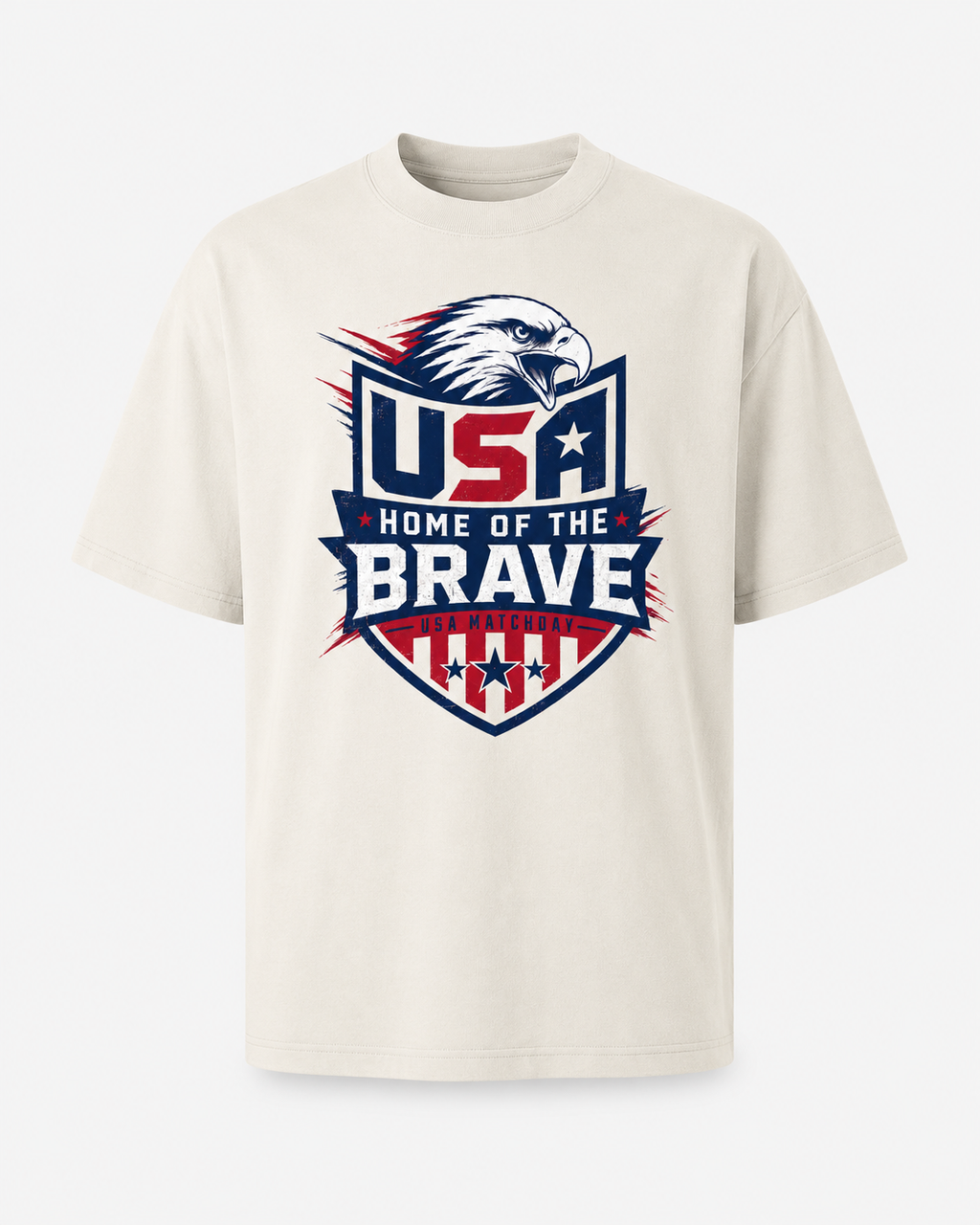 HOME OF THE BRAVE USA Matchday Oversized Faded T-Shirt