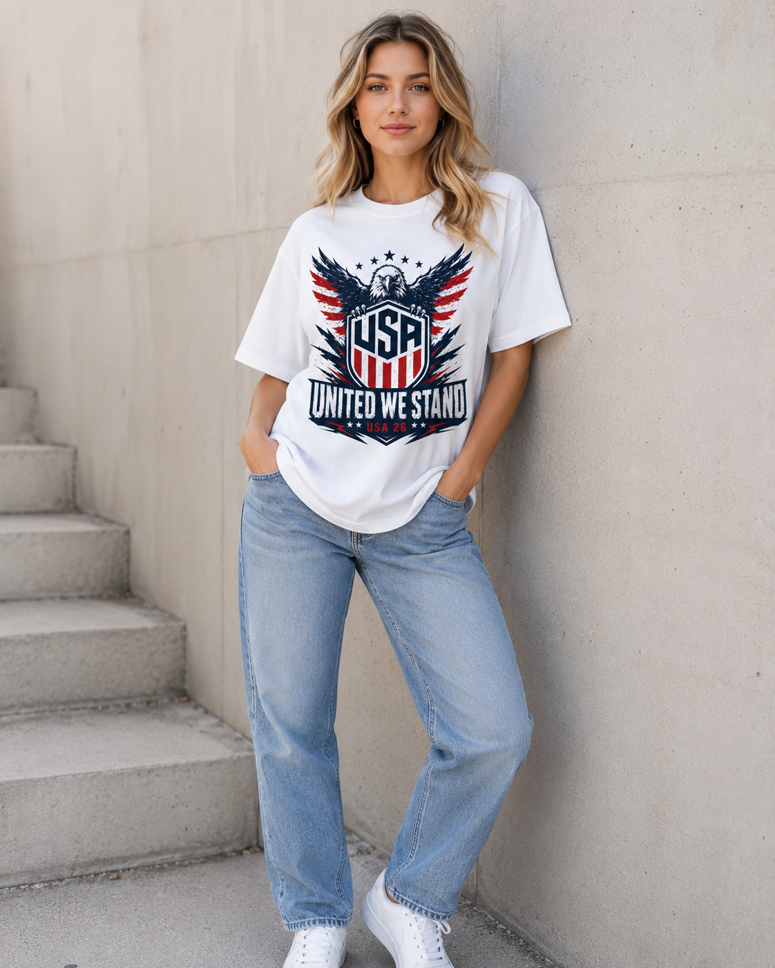 UNITED WE STAND Eagle Crest Premium Tee