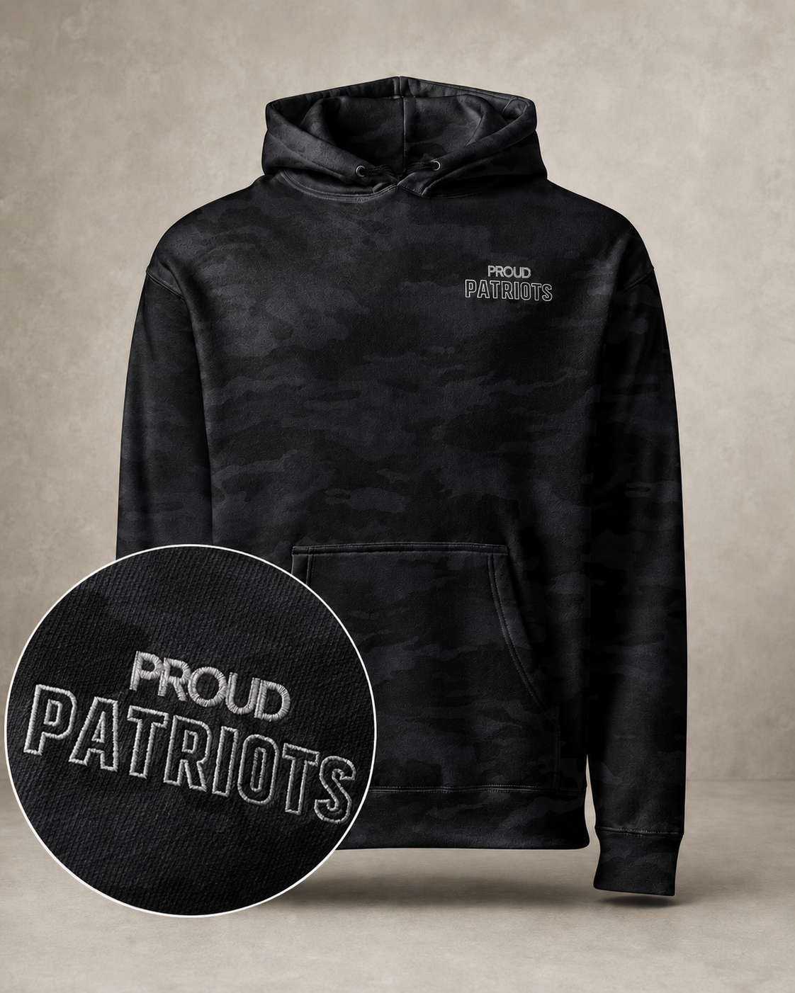 Proud Patriots Embroidered Heavyweight Hoodie