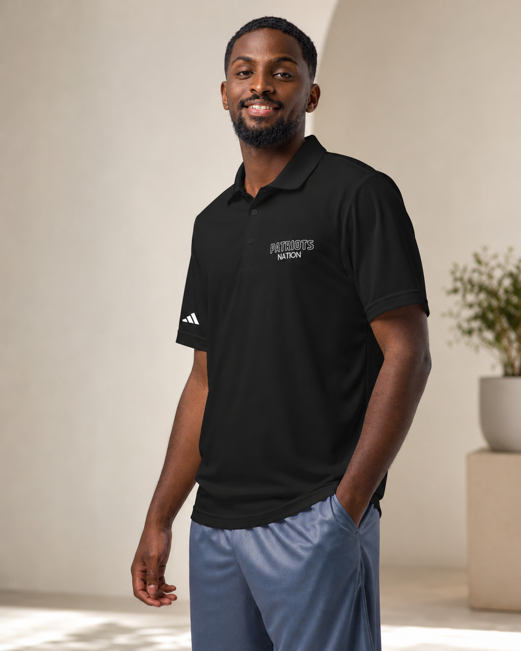 Patriots Nation Embroidered adidas Premium Polo Shirt