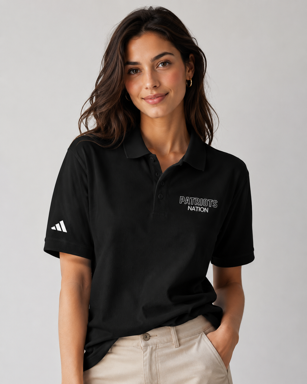 Patriots Nation Embroidered adidas Premium Polo Shirt