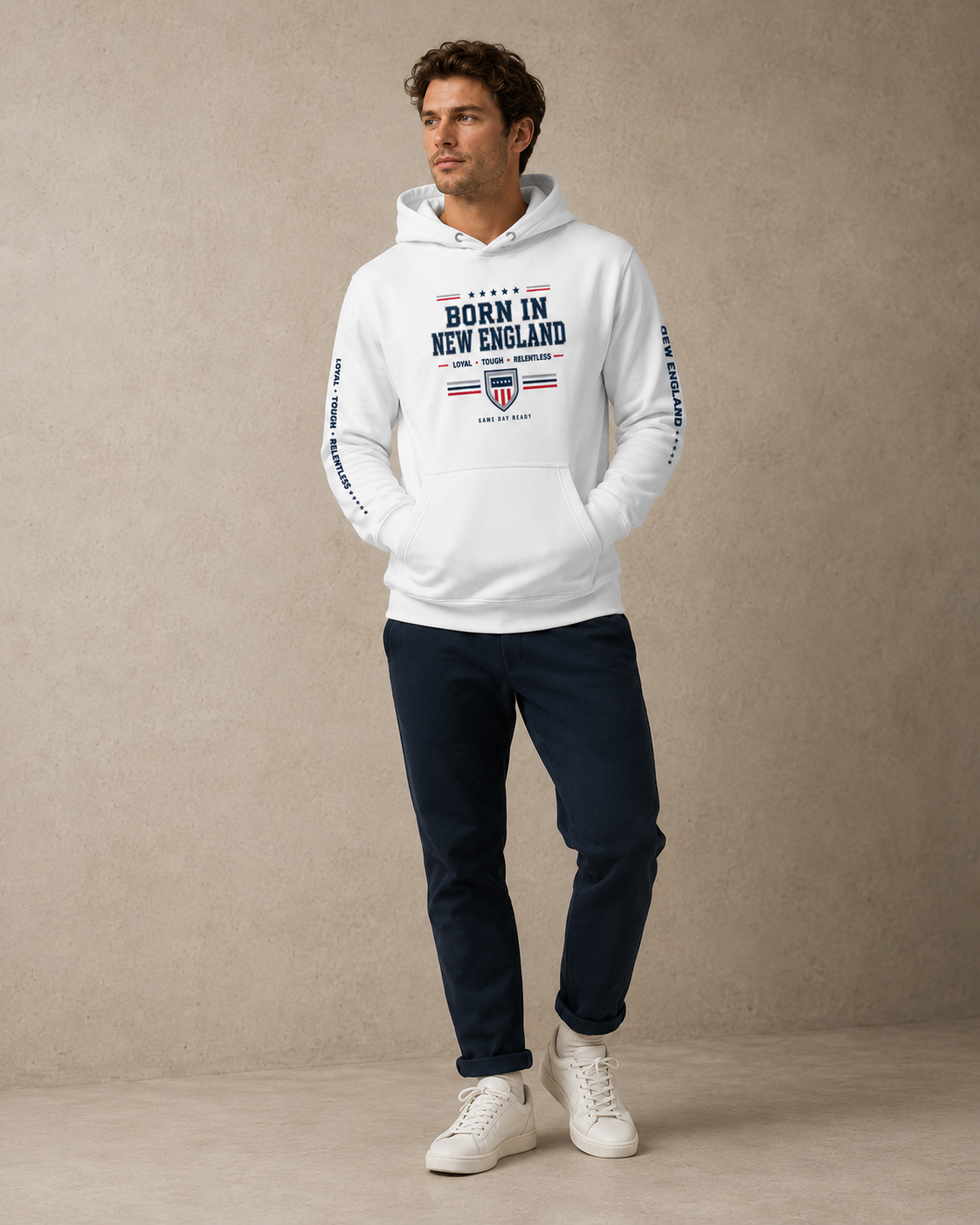 Born in New England “Loyal Tough Relentless” Hoodie