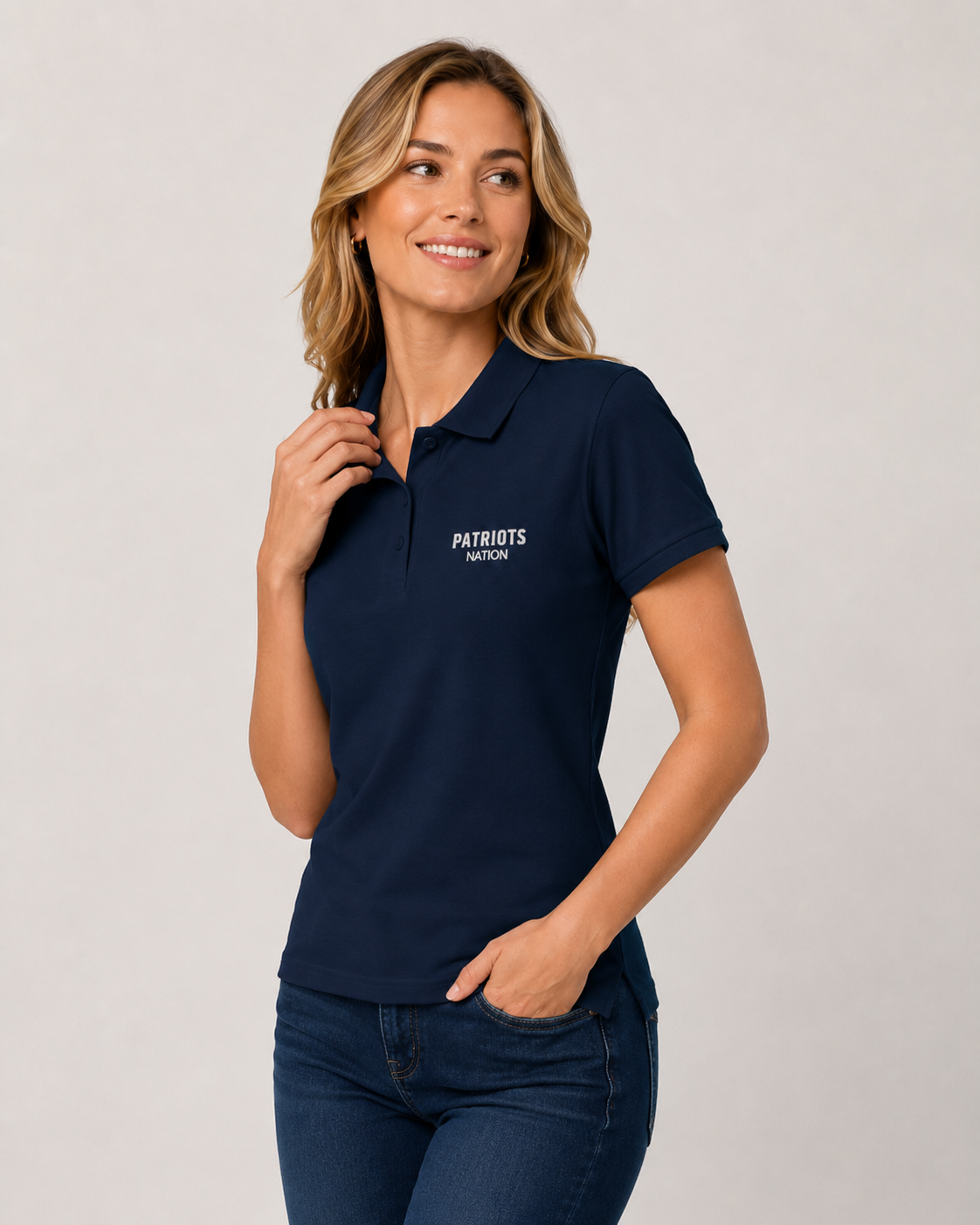 Patriots Nation Women’s Embroidered Pique Polo