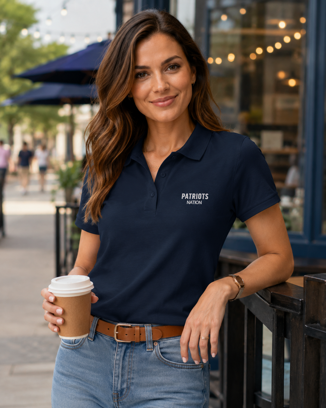 Patriots Nation Women’s Embroidered Pique Polo
