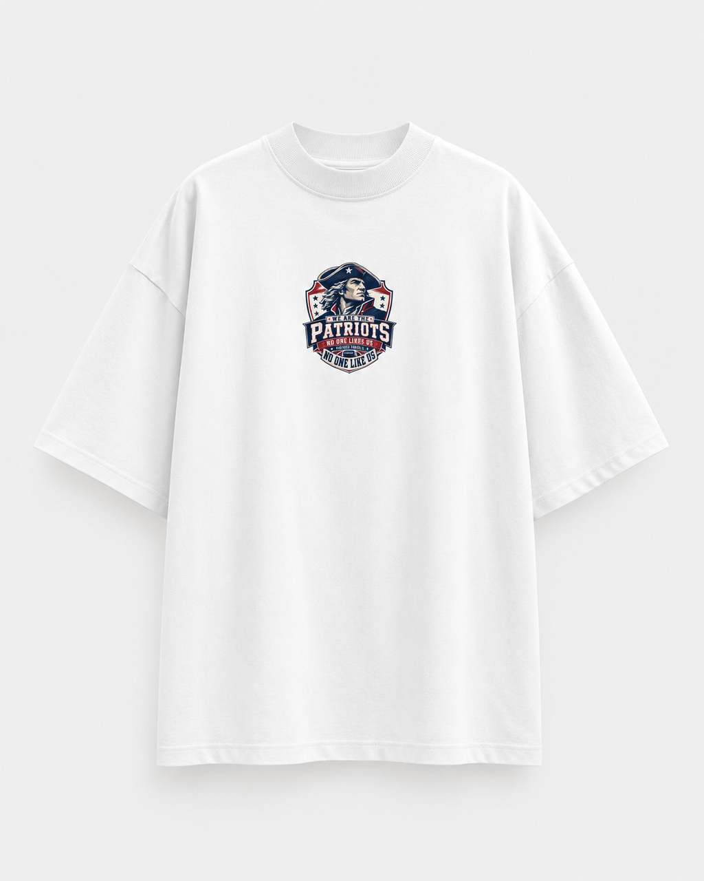 We Are The Patriots Organic Oversized High Neck T-Shirt