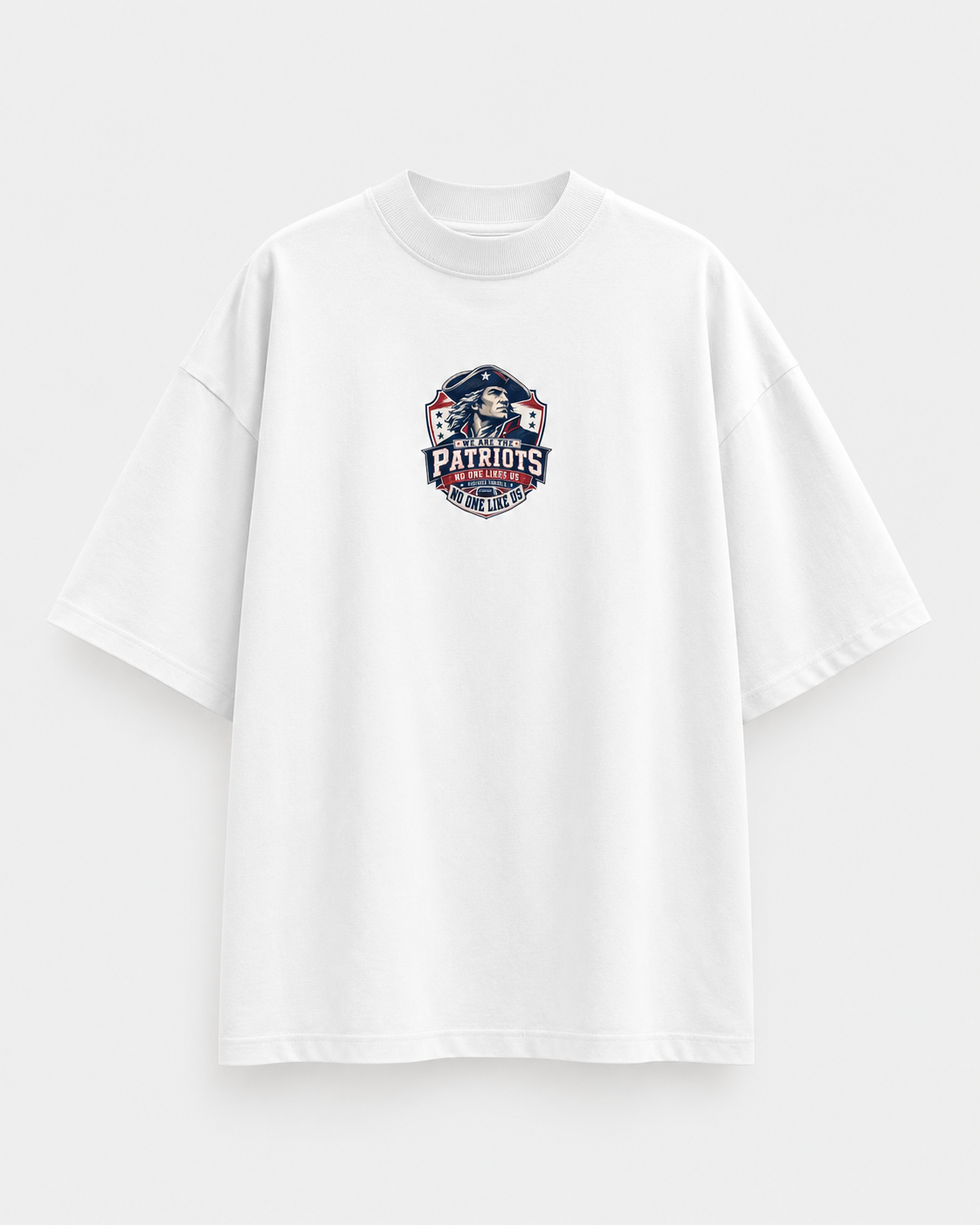 We Are The Patriots Organic Oversized High Neck T-Shirt