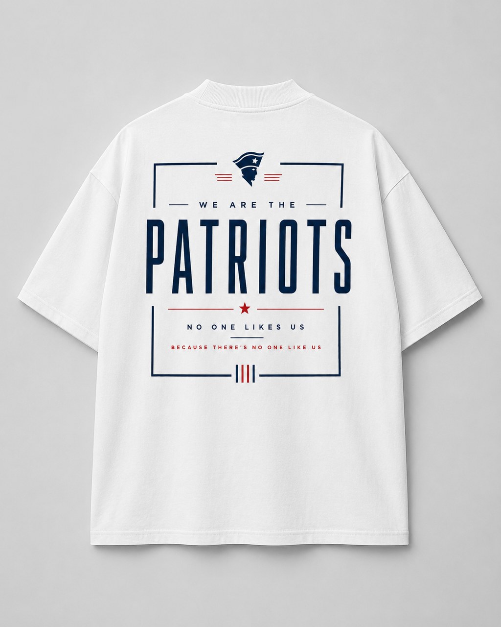 We Are The Patriots Organic Oversized High Neck T-Shirt