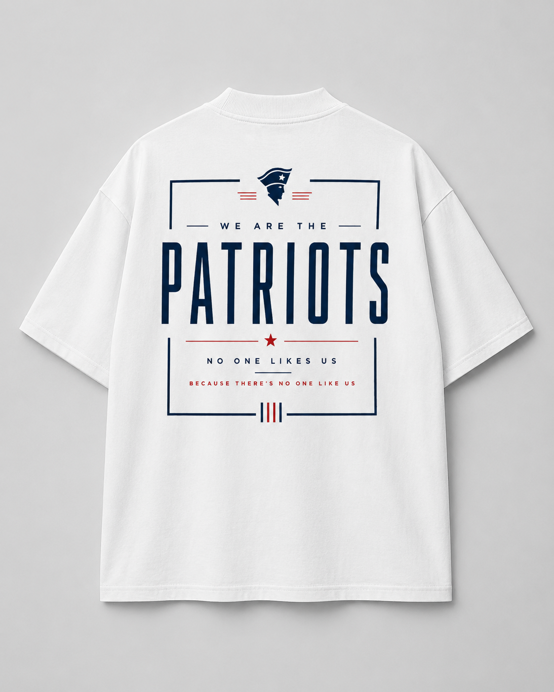 We Are The Patriots Organic Oversized High Neck T-Shirt