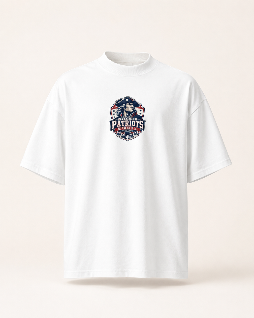 We Are The Patriots Organic Oversized High Neck T-Shirt