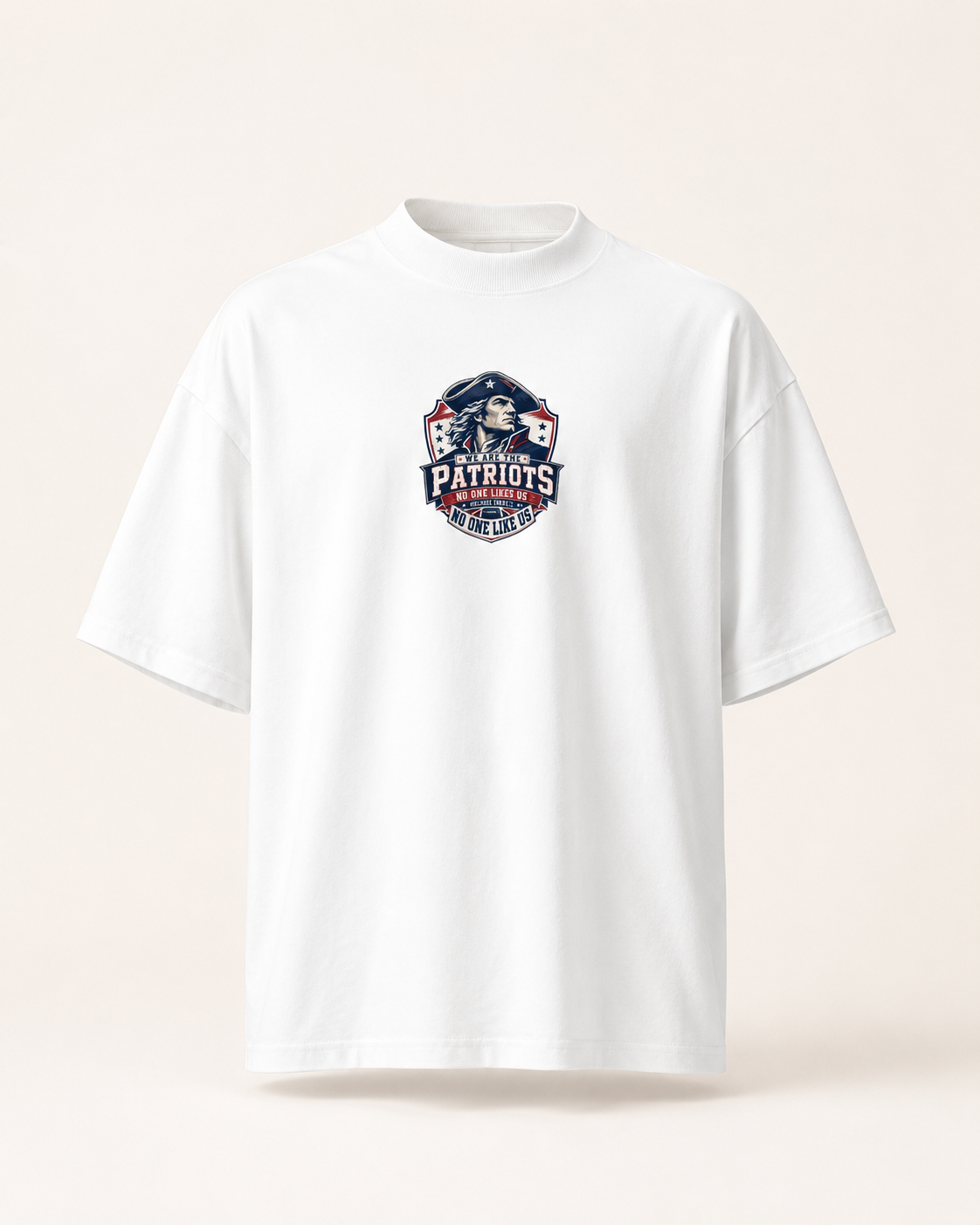 We Are The Patriots Organic Oversized High Neck T-Shirt