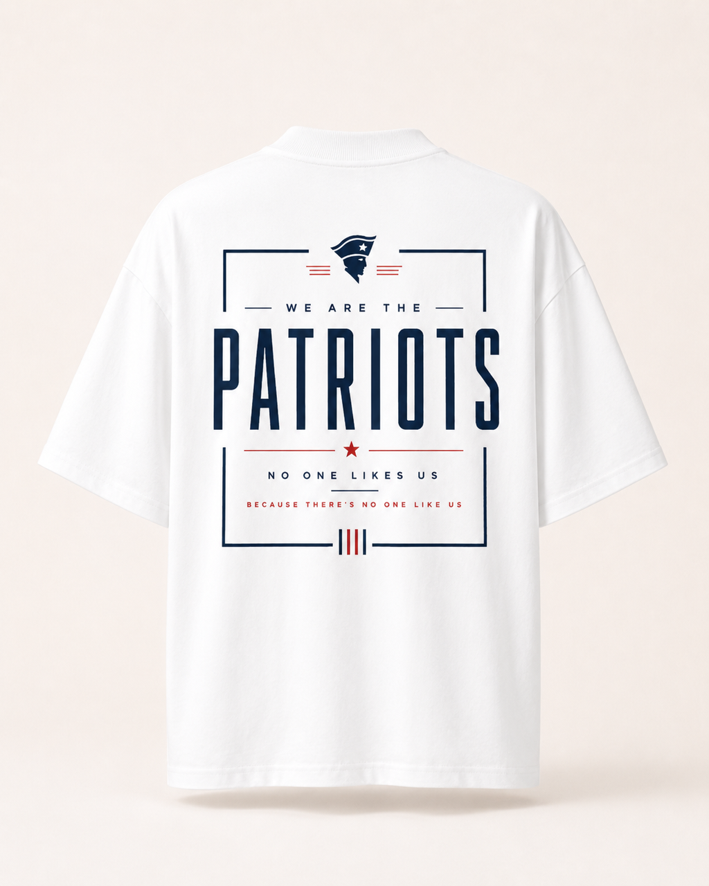 We Are The Patriots Organic Oversized High Neck T-Shirt