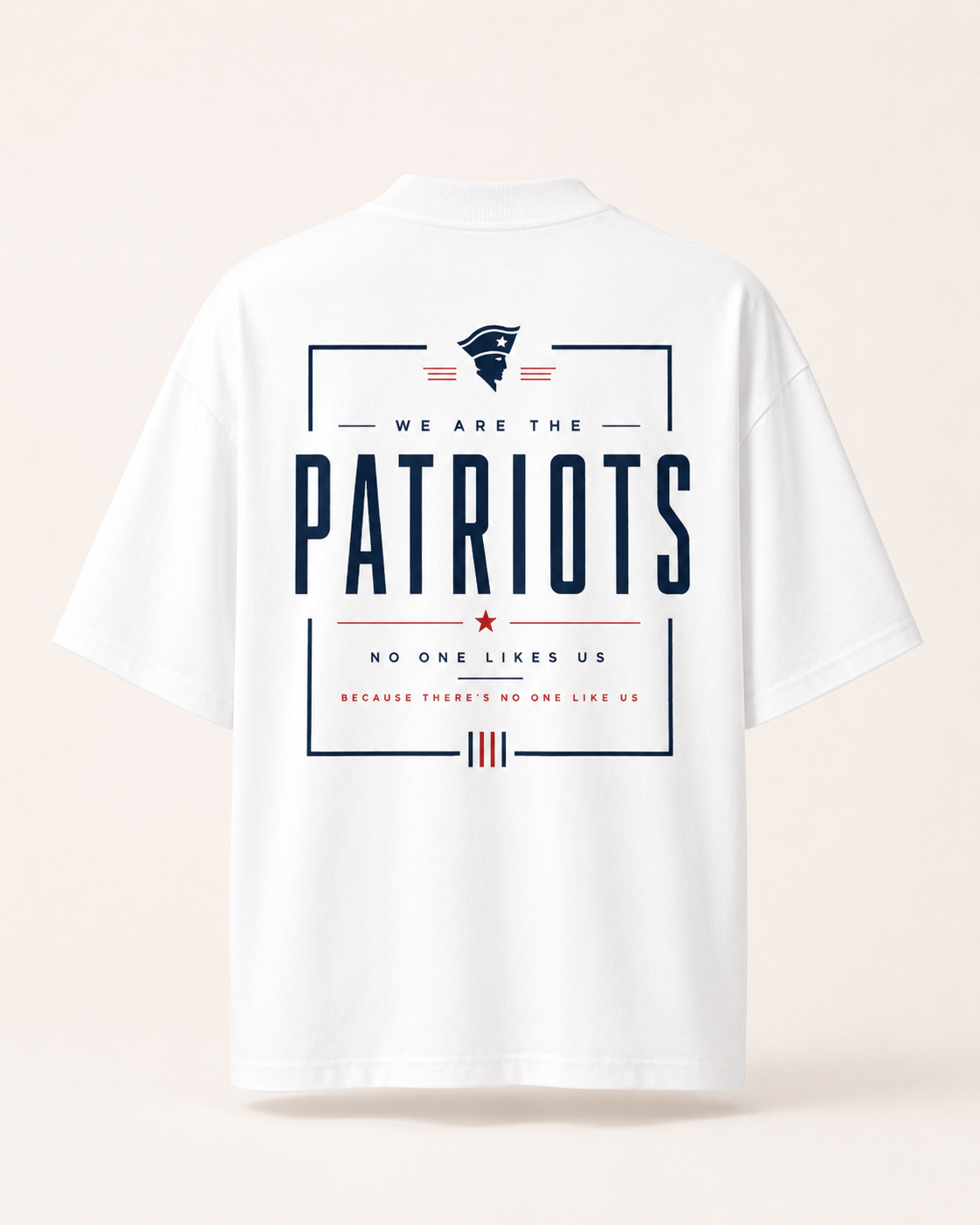 We Are The Patriots Organic Oversized High Neck T-Shirt