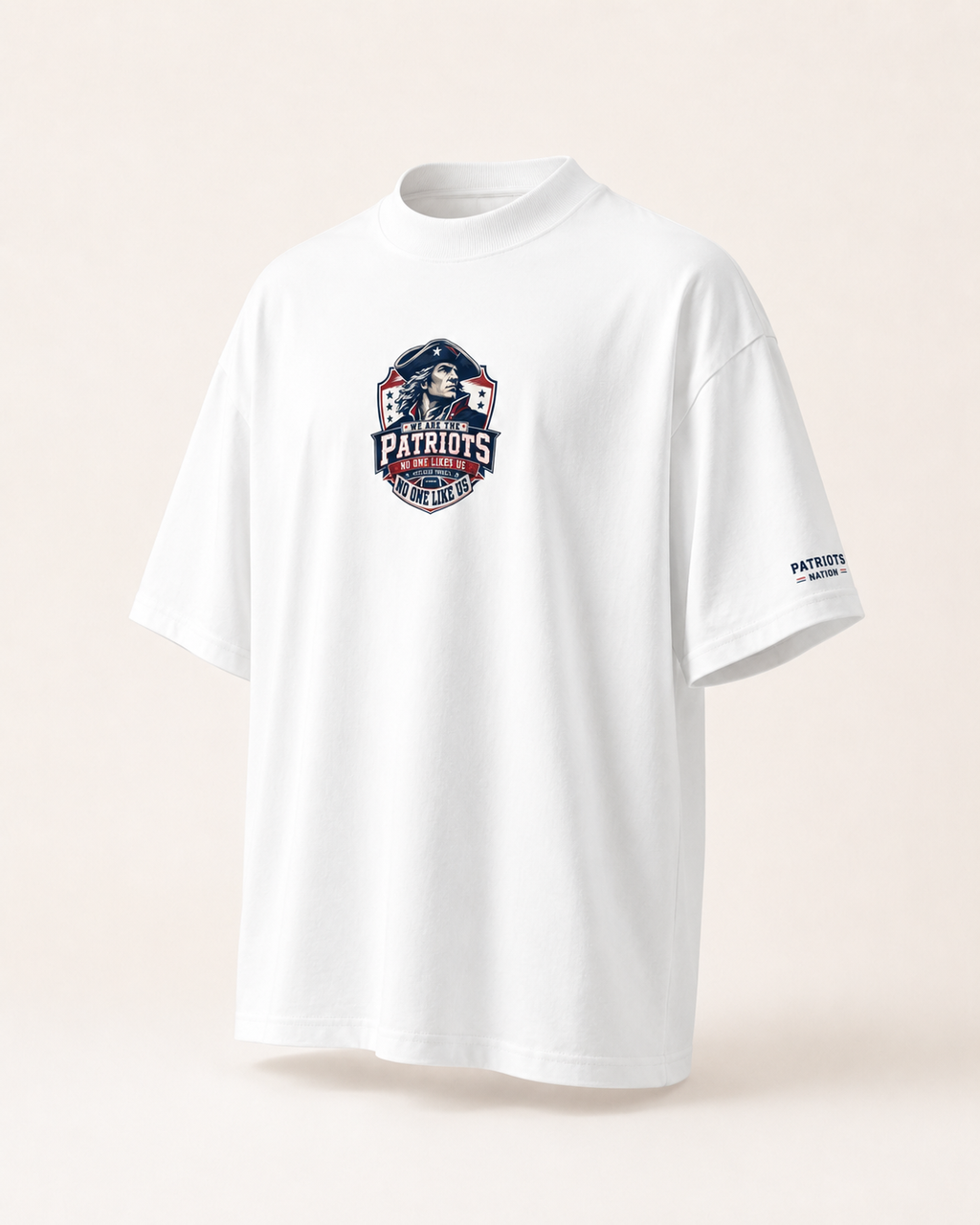 We Are The Patriots Organic Oversized High Neck T-Shirt