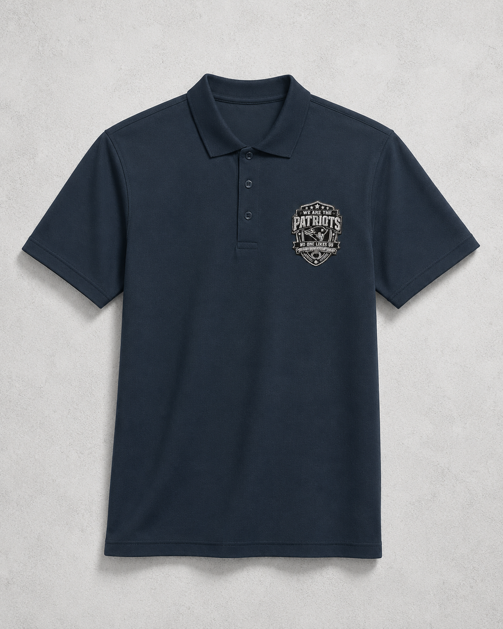 We Are The Patriots B&W Premium Pique Polo