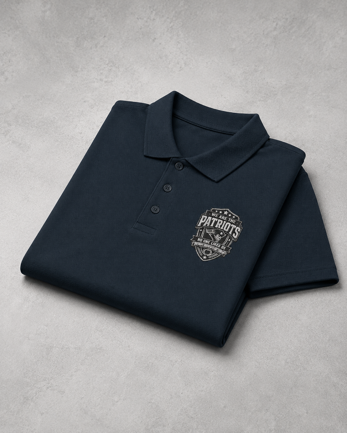 We Are The Patriots B&W Premium Pique Polo
