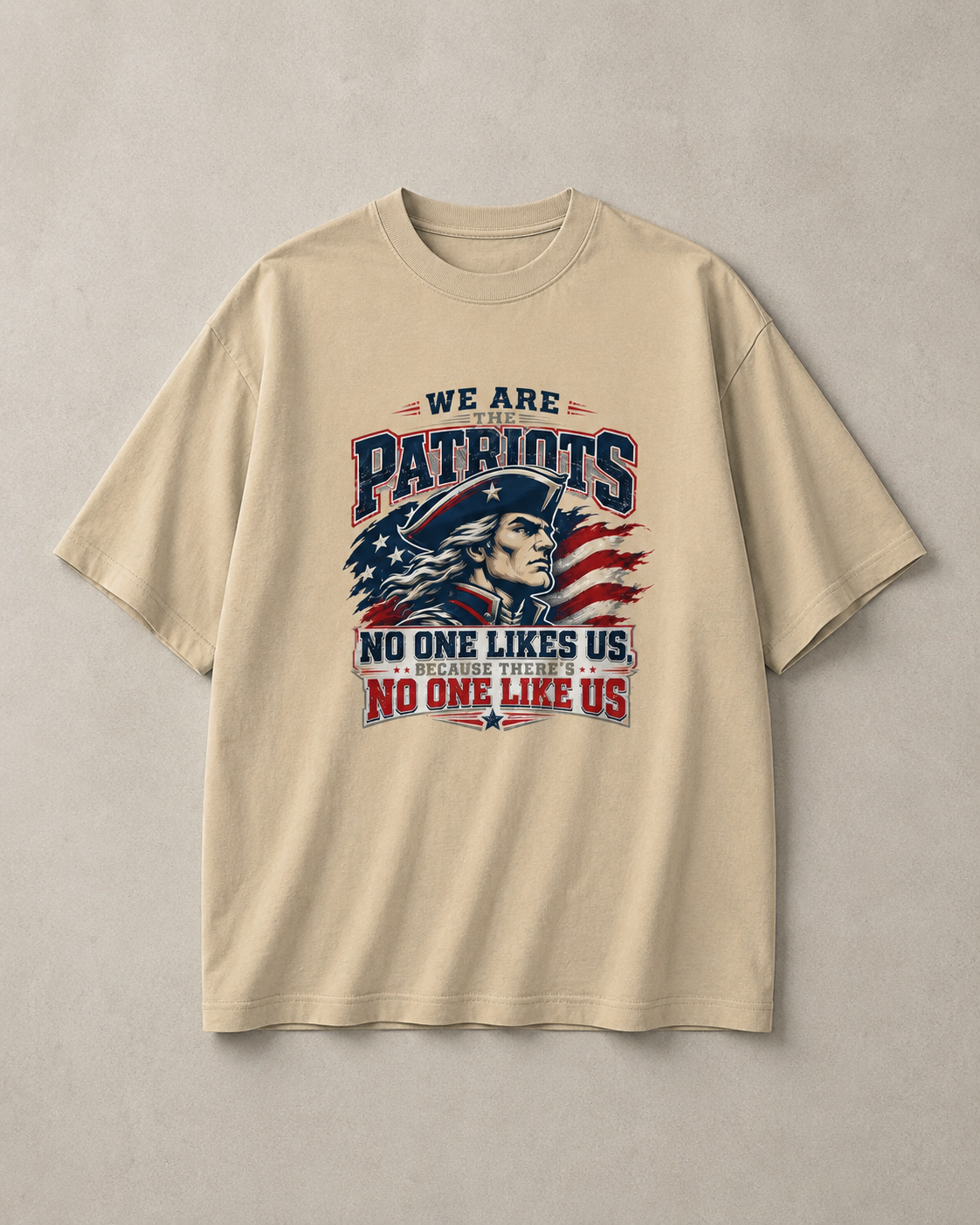 We Are The Patriots Oversized Faded T-Shirt