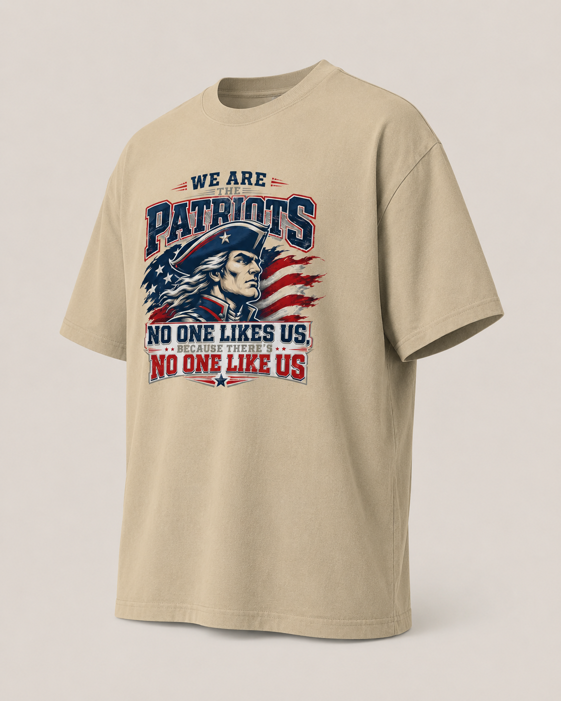 We Are The Patriots Oversized Faded T-Shirt