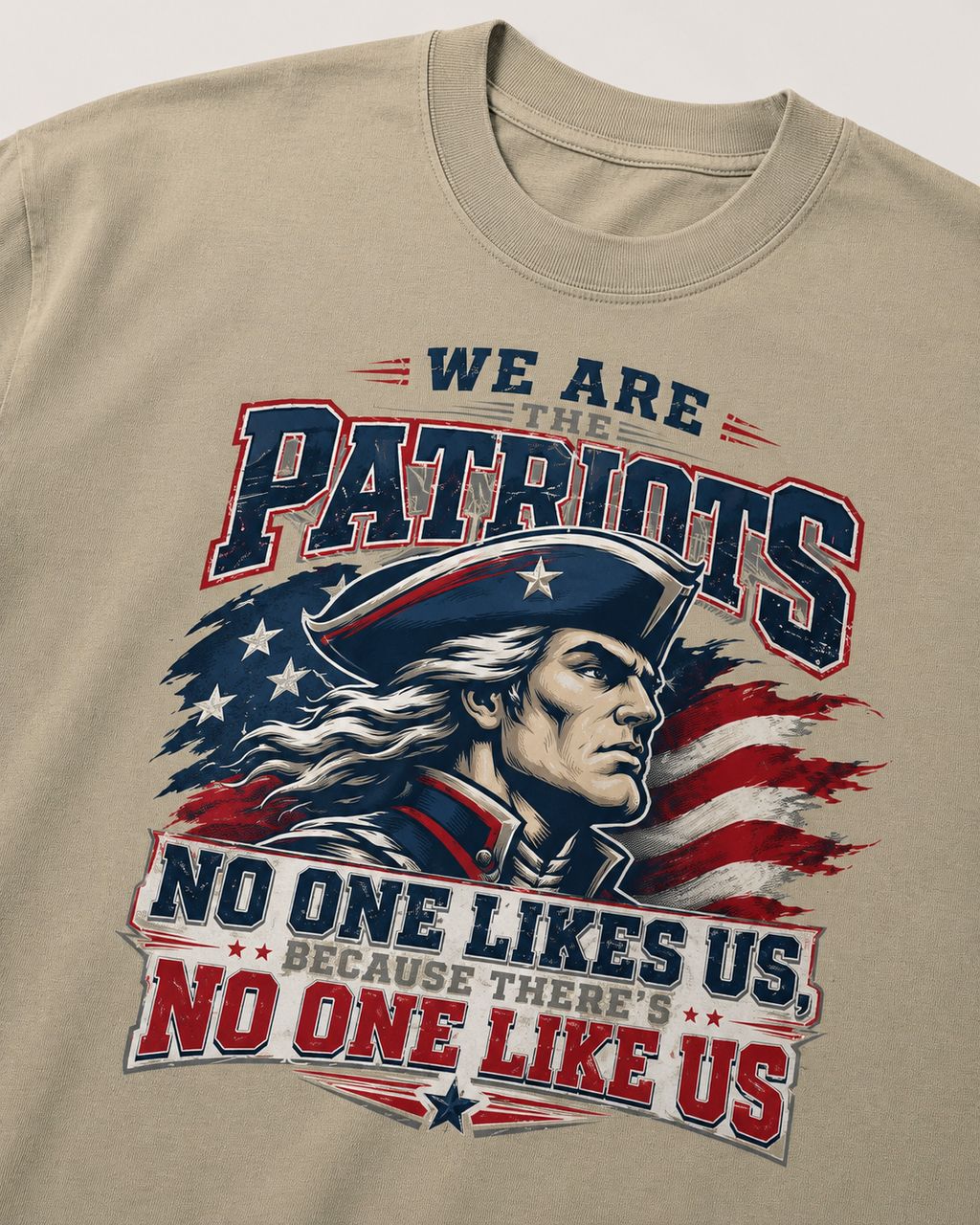 We Are The Patriots Oversized Faded T-Shirt