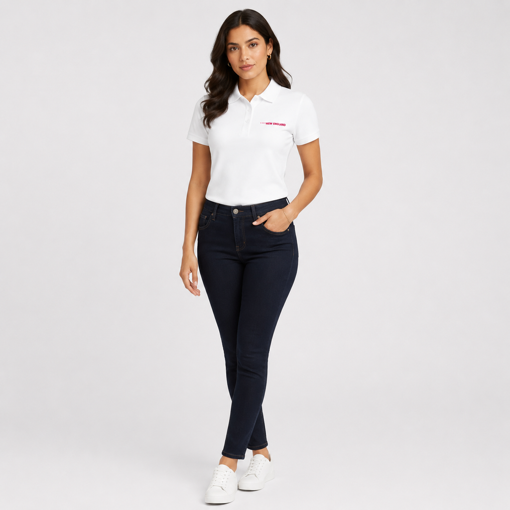 Women’s New England Embroidered Pique Polo