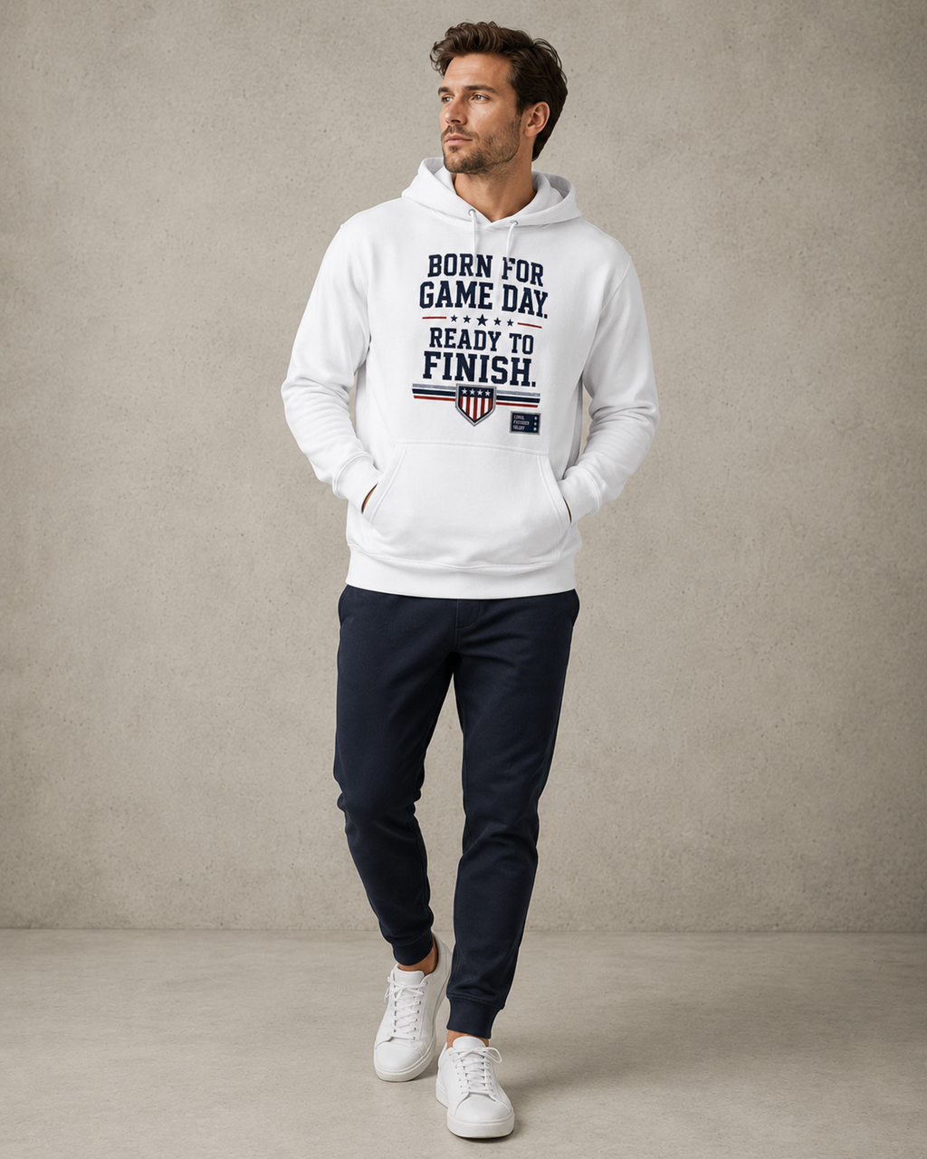 Born for Game Day “Ready to Finish” Patriot Hoodie